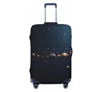 YXLymxDAMAI Black hexagonal grid Suitcase Covers For Luggage - Suitable For Travel Luggage Protection Cover of 18-32 Inches, Black, Beautiful Universe Planets, M