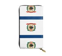 YXLymxDAMAI Blue Starry Sky Premium Leather Wallet - Stylish Long Wallet with Zipper Closure, Ideal Wallets for Daily Use, West Virginia Flag, One Size