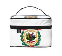 YXLymxDAMAI Blue Starry Sky Travel Makeup Bag - Fashionable Cosmetic Pouch with Large Capacity for Travel, Gym and Camping, West Virginia Flag, One Size