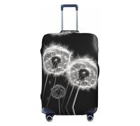 YXLymxDAMAI Curve color line Suitcase Covers For Luggage - Suitable For Travel Luggage Protection Cover of 18-32 Inches, Black, Blooming Dandelion, L