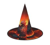 YXLymxDAMAI fire phoenix Halloween Witch Hat - Black Witch Hat Suitable for Halloween Costume Parties and Role-Playing