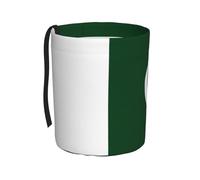 YXLymxDAMAI Flag of Pakistan Car Trash Can - Multi Purpose Waterproof Garbage Bin for Automobiles, Foldable Black