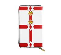 YXLymxDAMAI Flag of Paraguay Premium Leather Wallet - Stylish Long Wallet with Zipper Closure, Ideal Wallets for Daily Use, Flag Of Northern Ireland, One Size