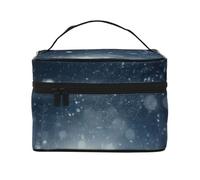 YXLymxDAMAI Geometric vector Travel Makeup Bag - Fashionable Cosmetic Pouch with Large Capacity for Travel, Gym and Camping, Blurred Snowflakes, One Size