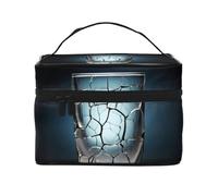 YXLymxDAMAI Geometric vector Travel Makeup Bag - Fashionable Cosmetic Pouch with Large Capacity for Travel, Gym and Camping, Cracked Cup, One Size