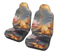YXLymxDAMAI Golden Fish Car Seat Covers Full Set - Black Seat Cover for Car Front Seats, Universal Fit for SUVs, Trucks & Cars