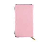 YXLymxDAMAI Natural white color Premium Leather Wallet - Stylish Long Wallet with Zipper Closure, Ideal Wallets for Daily Use, Natural Pink, One Size
