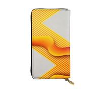 YXLymxDAMAI Purple Starry Sky Premium Leather Wallet - Stylish Long Wallet with Zipper Closure, Ideal Wallets for Daily Use, Yellow Curve, One Size