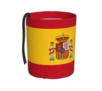 YXLymxDAMAI Spanish Flag Car Trash Can - Multi Purpose Waterproof Garbage Bin for Automobiles, Foldable Black