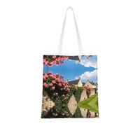 YXLymxDAMAI Stonewall Rose Flower Tote Bag for Women - Reusable Grocery Shopping Cloth Bag Perfect for Shopping and Everyday