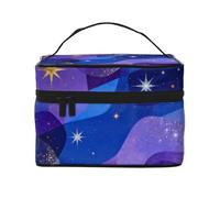 YXLymxDAMAI Stonewall Rose Flower Travel Makeup Bag - Fashionable Cosmetic Pouch with Large Capacity for Travel, Gym and Camping, Stars Fill The Sky, One Size