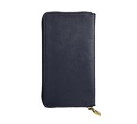 YXLymxDAMAI Swiss Flag Premium Leather Wallet - Stylish Long Wallet with Zipper Closure, Ideal Wallets for Daily Use, Solid Color Black, One Size