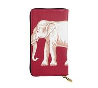 YXLymxDAMAI Swiss Flag Premium Leather Wallet - Stylish Long Wallet with Zipper Closure, Ideal Wallets for Daily Use, Siamese Sovereignty Flag, One Size