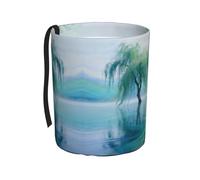 YXLymxDAMAI Weeping Willow Car Trash Can - Multi Purpose Waterproof Garbage Bin for Automobiles, Foldable Black