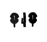 YXQ 3Pcs Tourte Style Violins Mute Rubber 27x16x8mm Small Violas Ultra Practice Silencer,Black