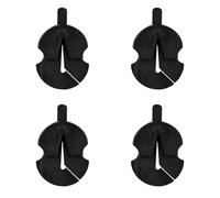 YXQ 4Pcs Tourte Style Violins Mute Rubber 27x16x8mm Small Violas Ultra Practice Silencer,Black