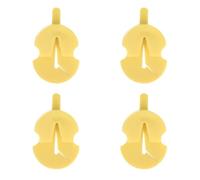 YXQ 4Pcs Tourte Style Violins Mute Rubber 27x16x8mm Small Violas Ultra Practice Silencer,Yellow