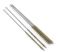 YXQ 8mm Tube Brush Brass Wire 10.3 inch Long-Handle Bristle Cleaning 6-Piece