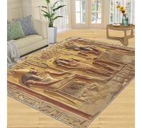 YXQAIED 80x150cm Entryway Rug Egyptian Area Rug, Old Egypt Hieroglyphics Washable Rug Ancient Egyptian Culture Rugs for Living Room Bedroom Rug Indoor Outdoor Rugs