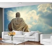 YXQAIED Angel Wallpaper - Faith Bedroom Wall Paper, Not Self Adhesive Church Wallpaper for Living Room, Apartment Wall Murals & Room Decor, 400x280cm