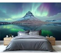 YXQAIED Aurora Borealis Wallpaper, Lake Mountain Bedroom Wallpaper, Landscape 3D Wall Murals for Living Room, Home Decor & Not Self-Adhesive Wallpapers, 300x210cm