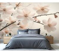 YXQAIED Cherry Blossom Mural Wallpaper, Japanese Wall Mural 450x315 cm, Spring Photo Wallpaper for Bedroom Living Room Decor (Not Peel and Stick)