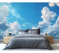 YXQAIED Clouds Wallpaper 366x254cm, Blue Sky Wallpaper for Living Room, Generals Photo Wallpapers, Sky Wall Murals for Living Room Poster Decor (Not Peel and Stick)