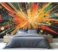 YXQAIED Color Splash Wallpapers Paint Splatter Abstract Photo Wallpaper Modern Graffiti Mural Wallpaper for Kids Bedroom Living Room Mural Poster 260x175cm