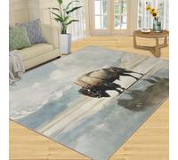 YXQAIED Cow Washable Rugs 70x140 cm American Bison Area Rug Wildlife Carpet with Print Pattern for Living Room Bedroom Home Office Indoor