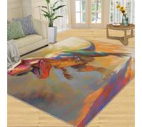YXQAIED Dinosaur Rug - Dinosaurs Small Rugs for Bedroom 50x80, Jungle Floor Mat Soft Washable Non Slip Indoor Carpet, Home Decor & Gifts