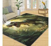 YXQAIED Dinosaur Runner Rug for Hallway, 50x80cm Animal Low Pile Carpet, Jungle Washable Area Rugs for Bedroom Dorm Teen Kitchen Entryway Beside