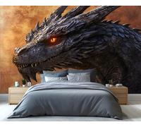 YXQAIED Dragon Wallpaper, Asian Dragon Wallpapers for Living Room & Home Decor, Fantasy Animals Wallpaper for Bedroom, 3D Print Wall Mural (Not Peel and Stick)