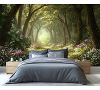 YXQAIED Floral Tree Wallpaper Forest Wildflowers Wall Mural for Bedroom Romantic Spring Garden Poster Picture Photo Mural Modern TV Background Decorative 430 x 315 cm