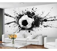 YXQAIED Football Wallpaper - Graffiti Football Photo Wallpaper, Sports 3D Murals for Living Room Bedroom Decor Poster Wall Covering, 366x254cm