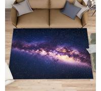 YXQAIED Galaxy Washable Rug 70 x 140 cm 3D Dreamy Starry Sky Printed Carpet Non-Slip Zen Meditation Area Rugs For Living Room Open-Plan Lounge Country