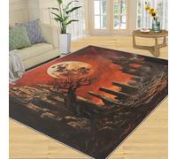YXQAIED Gothic Kitchen Runner - 80 x 150 cm Landscape Door Runner, Dead Tree Bedroom Rugs Non Slip for Hall Entrance Hallway Corridor