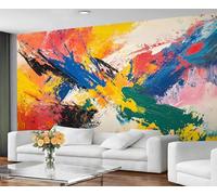 YXQAIED Graffiti Wallpaper - Abstract Colorful Bedroom Wall Paper, Not Self Adhesive Splash Texture Wallpaper for Living Room, Apartment Wall Murals & Room Decor, 400x280cm