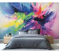 YXQAIED Graffiti Wallpaper, Ink Art Wallpaper for Living Room, Abstract Colorful Bedroom Wallpapers, Photo 3D Wall Murals for Adults Room Decor (Not Peel and Stick)