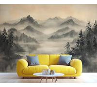 YXQAIED Lake Mountain Mural Wallpaper Ink Landscape Wallpaper Mural Traditional Chinese Wall Murals, Printed Wall Covering of Home Office Decoration 150x105 cm