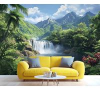 YXQAIED Landscape Wallpaper Mural, National Park Wall Mural, Waterfall Forest Photo Wallpaper for Bedroom Living Room Decor (Not Peel and Stick)