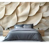 YXQAIED Leaf Wallpaper, Relief Plants Bedroom Wall Paper, Not Self Adhesive Sculpture Floral Wallpaper for Living Room, Retro Leaves 3D Large Mural & Home Decor Poster, 200x140cm