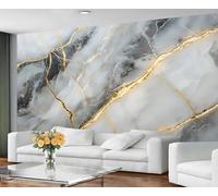 YXQAIED Marble Wallpaper, Abstract Marble Wallpaper for Living Room, Modern Platinum Bedroom Wall Paper, Not Self Adhesive Retro Business Gray 3D Large Mural & Home Decor Poster, 400x280cm