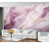 YXQAIED Marble Wallpaper, Gradient Lavender Bedroom Wallpaper, Purple Marble Wall Paper for Living Room, Not Self Adhesive Romantic Girl Photo 3D Wall Murals & Room Decor, 100x70cm