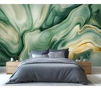 YXQAIED Marble Wallpaper, Green Marble Wallpaper for Living Room, Modern Turquoise Bedroom Wall Paper, Not Self Adhesive 3D Large Mural & Home Decor Poster, 200x140cm