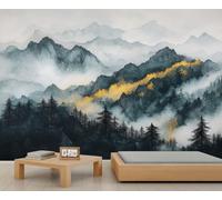 YXQAIED Mountain Wallpaper, Natural Landscapes Wallpaper for Living Room, Vintage Bedroom Wall Paper, Not Self Adhesive 3D Mountains 3D Large Mural & Home Decor Poster, 366x254cm