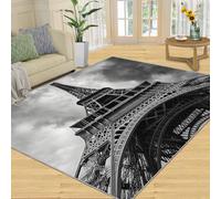YXQAIED Paris Rugs, 60x110cm Gray Cities Area Rug Eiffel Tower Carpet, Non-slip Washable Rugs Soft Low Pile for Entryway Kitchen Laundry Room Hallway