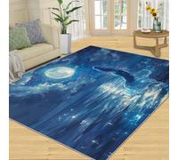 YXQAIED Princess Rugs for Kitchen Floor, Ocean Runner Rug 70x140cm, Fairy Tale Hallway Runner Rugs Washable & Non Slip Small Carpet for Home Decor
