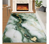 YXQAIED Rug - Marble Home Decor & Gifts, 180x270cm Area Rug, Green Marble Rugs for Living Room, Nordic White and Green Washable Rugs for Bedroom, Indoor Carpet, Soft & Non slip