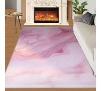 YXQAIED Rug - Marble Home Decor & Gifts, 180x270cm Area Rug, Pink Marble Rugs for Living Room, Nordic Girl Pink Washable Rugs for Bedroom, Indoor Carpet, Soft & Non slip