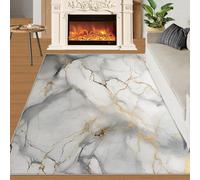YXQAIED Rug - Marble Home Decor & Gifts, 200x290cm Area Rug, Gray Marble Rugs for Living Room, Nordic Grey Washable Rugs for Bedroom, Indoor Carpet, Soft & Non slip